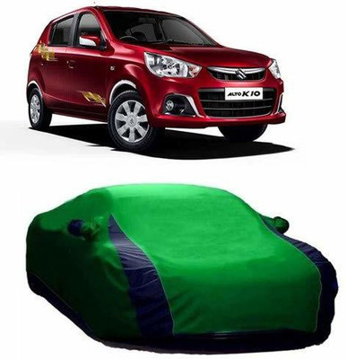 HOLME'S Car Cover For Maruti Suzuki Alto K10 (With Mirror Pockets)(Green)
