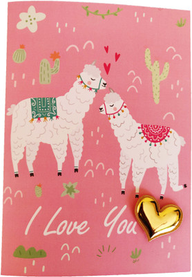 Macro Love you greeting card with pop up heart Greeting Card(Multicolor, Pack of 1)