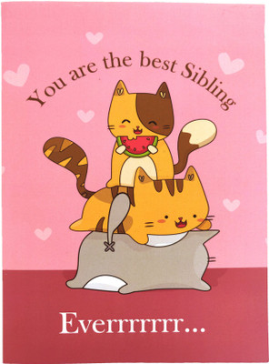 Macro You are the best sibling ever greeting card Greeting Card(Multicolor, Pack of 1)
