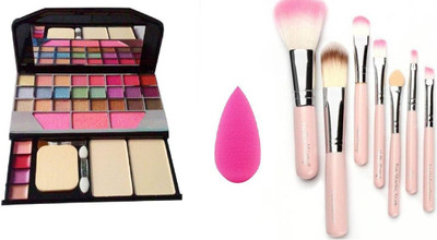 TYA 7 PC BRUSH 1PUFF WITH 24 EYE SHADOW(3 Items in the set)