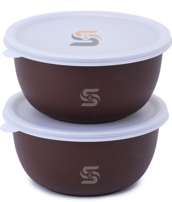 S&S Steel, Polypropylene Utility Container  - 500 ml(Pack of 2, Brown)