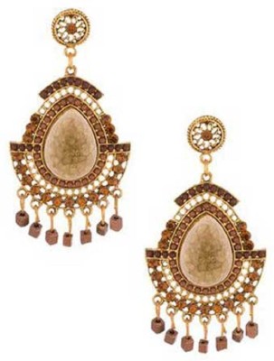 MissMister Fashion Rutile Stone Pear Shape Earring  Cubic Zirconia Brass Drops & Danglers