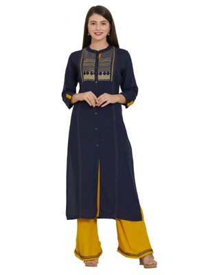 kvsfab Women Kurta Palazzo Set
