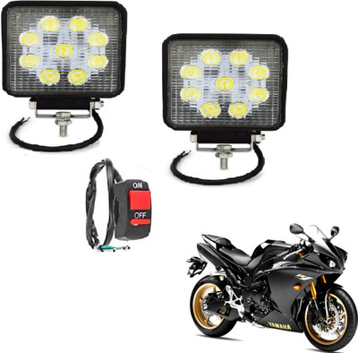 MOCKHE VLB-SQR9LD2P-254 Headlight Motorbike LED for Yamaha (12 V, 27 W)(YZF-R1, Pack of 2)