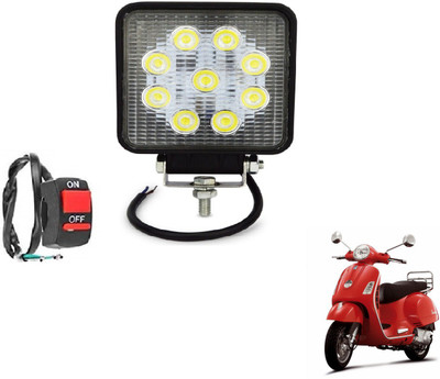 MOCKHE VLB-SQR9LD1P-236 Headlight Motorbike LED for Piaggio (12 V, 27 W)(Vespa LX 125, Pack of 1)