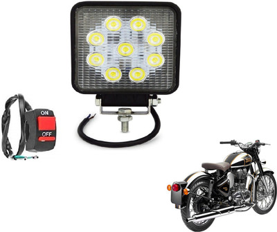 MOCKHE VLB-SQR9LD1P-59 Headlight Motorbike LED for Royal Enfield (12 V, 27 W)(Classic, Pack of 1)