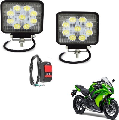 MOCKHE VLB-SQR9LD2P-159 Nnja 60 Headlight Motorbike LED for Kawasaki (12 V, 27 W)(Universal For Bike, Pack of 2)