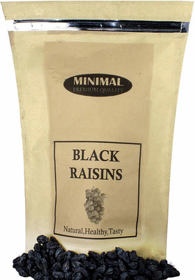 Minimal Dried Black Raisins/Black Kishmish with Seed,250 g Raisins(1 x 250 g)