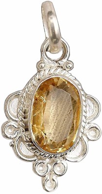 RUDRA DIVINE Yellow Sapphire Pendant in Silver Stone Pendant