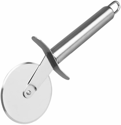 Expeditious Stainless Steel Pipe Handle Pizza Cutter 2.4 inches Sharp Blade Wheel Nonstick Pastry Slicer with Sturdy Rolling Pizza Cutter(Stainless Steel)