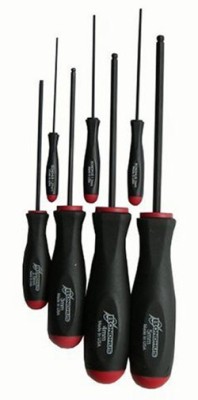 BONDHUS 10687 Set 7 Ball End Screwdrivers 1.27-5mm Combination Screwdriver Set(Pack of 7)