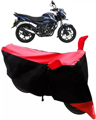KAROBAR Two Wheeler Cover for Bajaj(Discover 125 DTS-i, Red, Black)