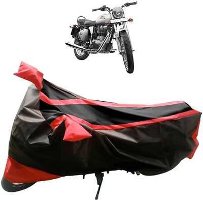 ELECTRIBLES Two Wheeler Cover for Royal Enfield(Classic 500, Red, Black)
