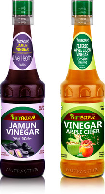 NutrActive Filtered Apple Cider Vinegar+Jamun vinegar Vinegar(2 x 500 ml)