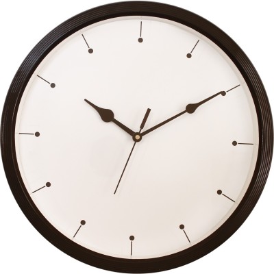 eCraftIndia Analog 32 cm X 32 cm Wall Clock(Black, With Glass, Standard)