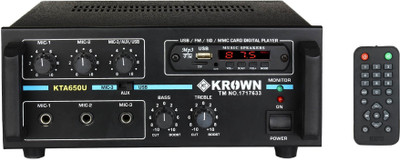 

KE Krown KTA-65U PA Amplifier with Bluetooth, USB Player, 3 Mic Input 60 W AV Power Amplifier(Black)