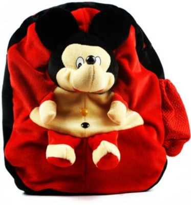 Black Hill Velvet Kids School Bag - 2 to 5 Age (_Best_Red_Mickey) 10 L Backpack(Red)
