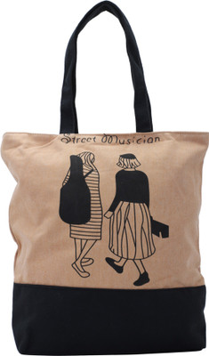 

TWOGOATS Canvas Eco Friendly zipper Tote Bag Multipurpose Bag(Brown, 4 L)