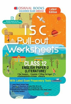 Oswaal ISC Pullout Worksheet Class 11 + 12 English Paper- 2 Literature Book (For March 2020 Exam)(English, Paperback, Oswaal Editorial Board)