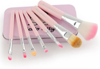 MAKEBA HIGH QUALITY KITTY Makeup Brush Set Black and Pink (Pack of 7)(Pack of 7)