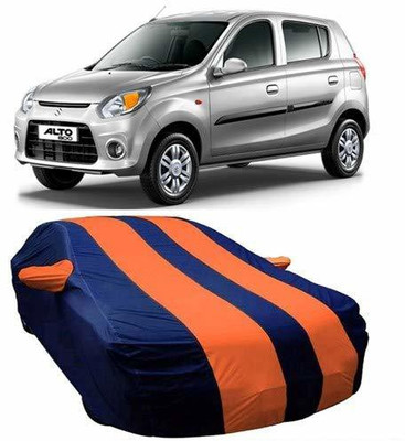 HOLME'S Car Cover For Maruti Suzuki Alto 800 (With Mirror Pockets)(Orange)