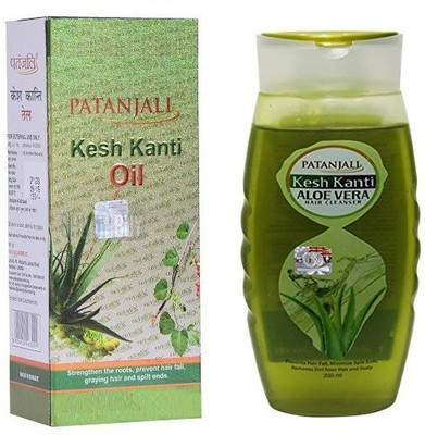 PATANJALI KESH KANTI OIL 300ML & ALOEVERA SHAMPOO COMBO PACK(2 Items in the set)