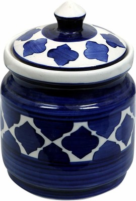 Raj royal jewelery Ceramic Pickle Jar  - 2 L(Blue)