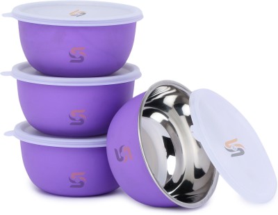 S&S Steel, Polypropylene Grocery Container  - 500 ml(Pack of 4, Purple)