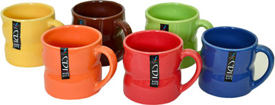 

KV ENTERPRISES1 KV00056 Ceramic(Multicolor, Pack of 6)