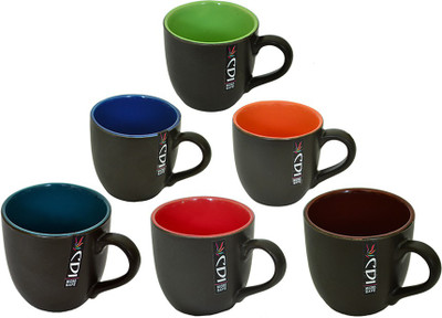

KV ENTERPRISES1 KV00045 Ceramic(Multicolor, Pack of 6)