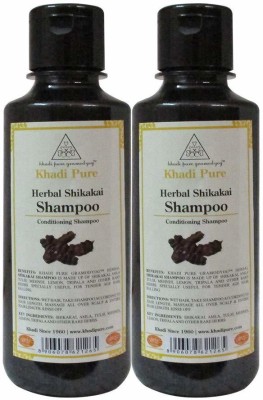 Khadi Pure Herbal Shikakai Shampoo - 210ml (Set of 2)(420 ml)