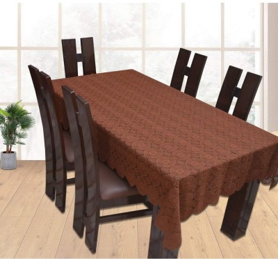 Casanest Solid 6 Seater Table Cover(Brown, PVC)