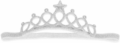 Bembika Baby Girl Rhinestone Tiara Crown Hair Accessory Set(Silver)