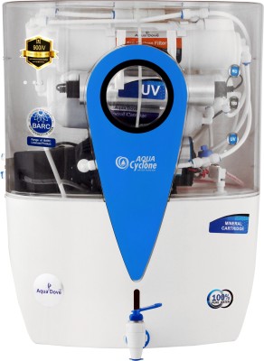 AQUA DOVE AQUADOVEACBLUE-RUT1 12 L RO + UV + TDS Water Purifier(White Blue)