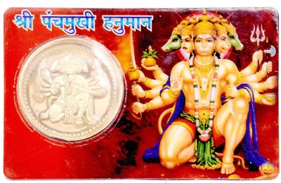 RUDRA DIVINE ATM card for Wealth and Money / Gold Plated Yantra Coin inside / Panch Mukhi Hanuman Yantra Plated Yantra(Pack of 1)