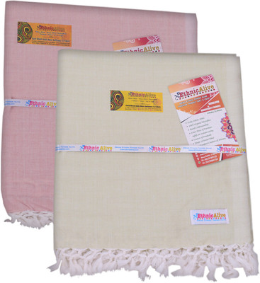 EthnicAlive Solid Single Throw for  AC Room(Cotton, White)