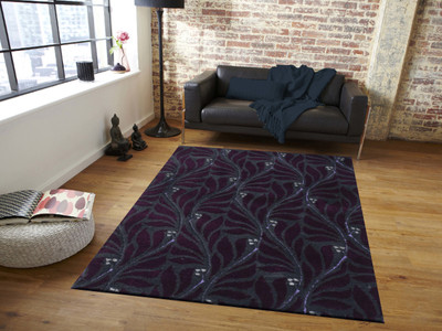 PRESTO Grey Polyester Carpet(4 ft,  X 6 ft, Rectangle)