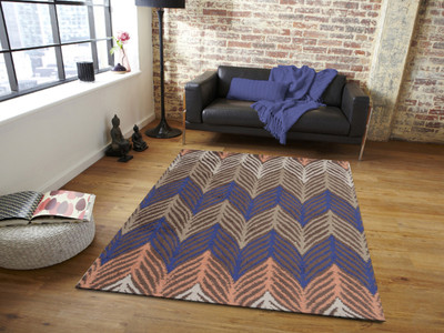 PRESTO Brown Polyester Carpet(4 ft,  X 6 ft, Rectangle)