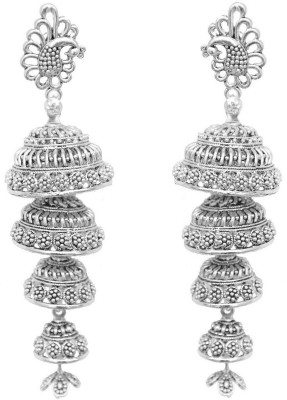 Happy Stoning Happy Stoning Latest Fashion German Silver Jhumki Earrings for Girls & Women German Silver Jhumki Earring