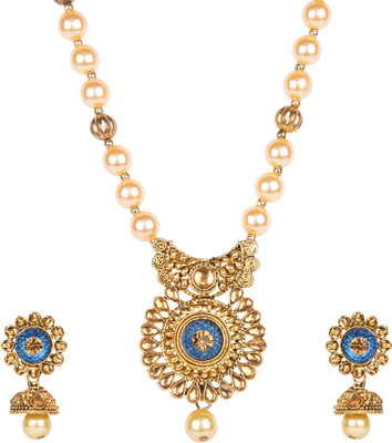 Jewels Capital Alloy Gold-plated Blue, Bronze Jewellery Set(Pack of 1)