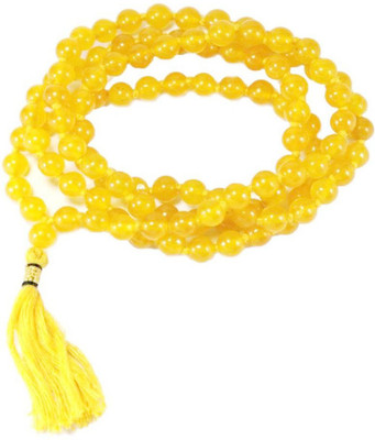 MORMUKUT Yellow Hakik Mala Agate Stone Necklace