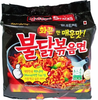 Samyang Stir Fried masala noodles _5 Instant Noodles Non-vegetarian(5 x 100 g)