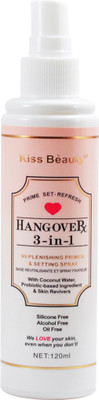Kiss Beauty Hangover 3-In-1 Replenishing Primer & Setting Spray-2039 Primer  - 120 ml(Natural)