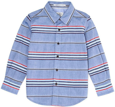 pepe-jeans-boys-striped-casual-blue-shirt
