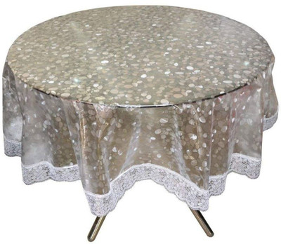 Casanest Self Design 4 Seater Table Cover(Silver, PVC)
