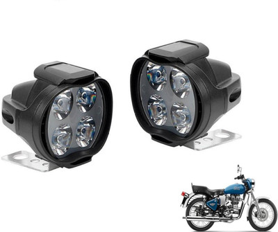 MOCKHE VLB-SLN4LED-82 Headlight Motorbike LED for Royal Enfield (12 V, 8 W)(Universal For Bike, Pack of 2)