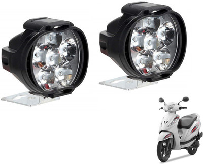 MOCKHE VLB-SLN6LED-243 Headlight Motorbike LED for TVS (12 V, 10 W)(Wego, Pack of 2)