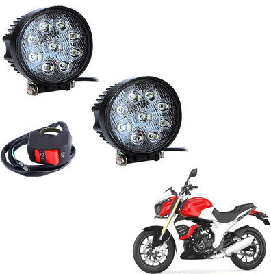 MOCKHE VLB-ROU9LD2P-148 Headlight Motorbike LED for Mahindra (12 V, 27 W)(Mojo, Pack of 2)