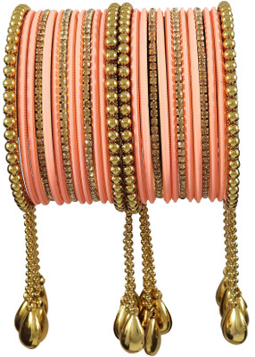 Zulka Get Your Traditions Metal Zircon Bangle Set(Pack of 26)