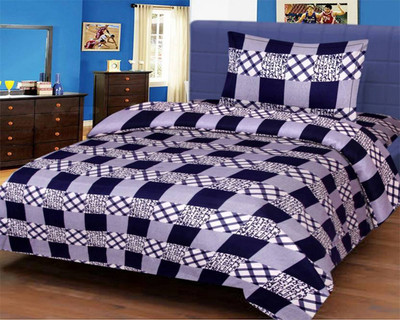 CLOUD INDIA 180 TC Microfiber Single Printed Flat Bedsheet(Pack of 1, Multicolor)